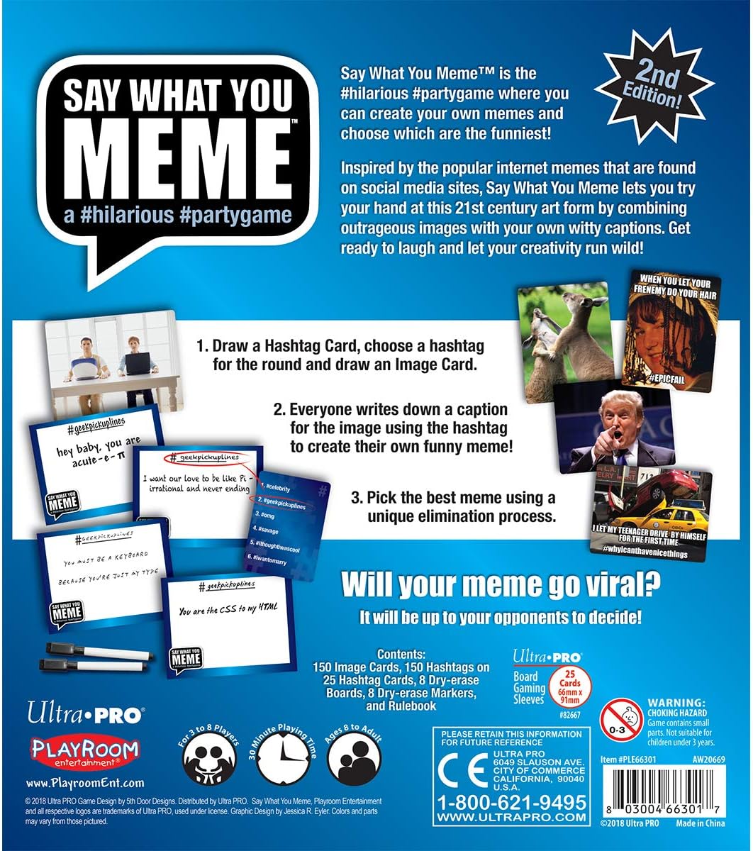 Say What You Meme Party Game 2nd Edition 8yrs+ 3 - 8 Players Brand New Sealed Say What You Meme Party Game 2nd Edition 8yrs+ 3 - 8 Players Brand New Sealed